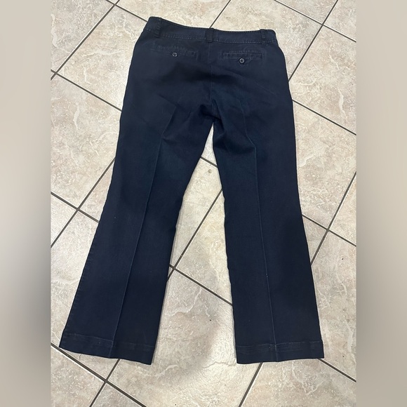 J Jill Straight-Leg Flat front Dark Denim Pants Size 10 - Picture 2 of 5